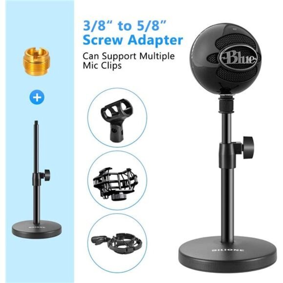 3 in 1 Multi Function Desktop Microphone Stand, Adjustable Table Mic Stand - Picture 6 of 7